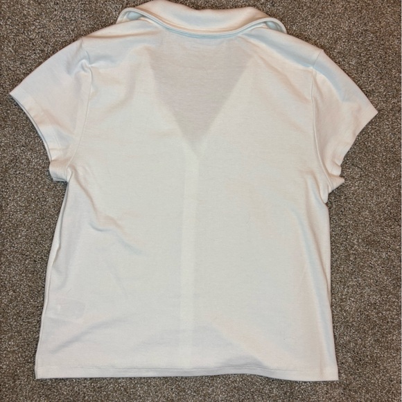 BNWOT American Eagle Cropped Button Up Collared Tee - Picture 4 of 5